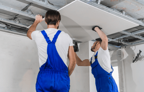 gypsum ceiling installation
